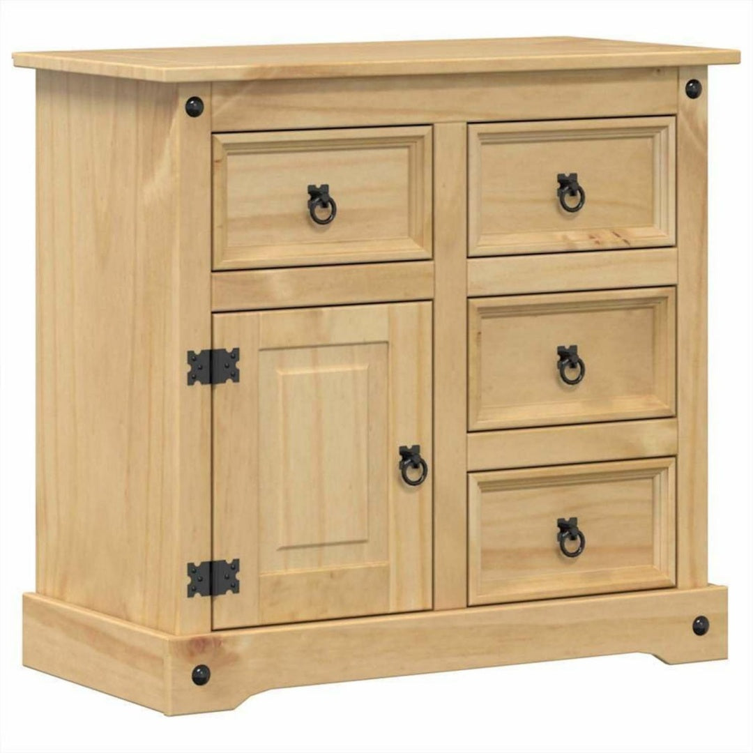 Buffet marron en bois massif et bois de pin de qualite