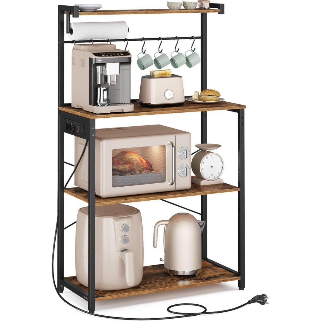 Meuble de rangement bas gris clair dote de 2 etageres