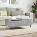 Table basse gris clair moderne effet beton 90 x 50 x 36.5 cm