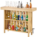 Style Moderne, table beige (140 x 39.8 x 105.5 cm)