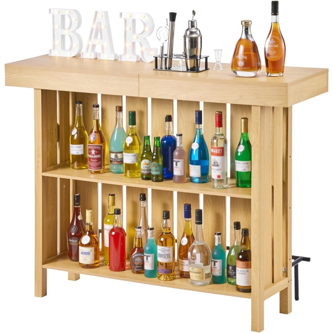 Style Moderne, table beige (140 x 39.8 x 105.5 cm)