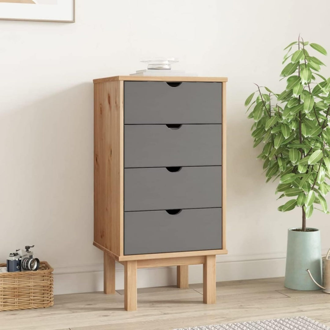 Chiffonnier pour bureau gris clair scandinave
