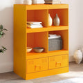 Armoire epuree 2 tiroirs orange