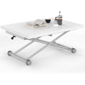Table de salon gris clair plateau relevable, 160 x 70 x 75