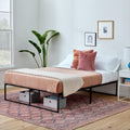 Base de lit gris clair 200 x 140 x 35.6 cm