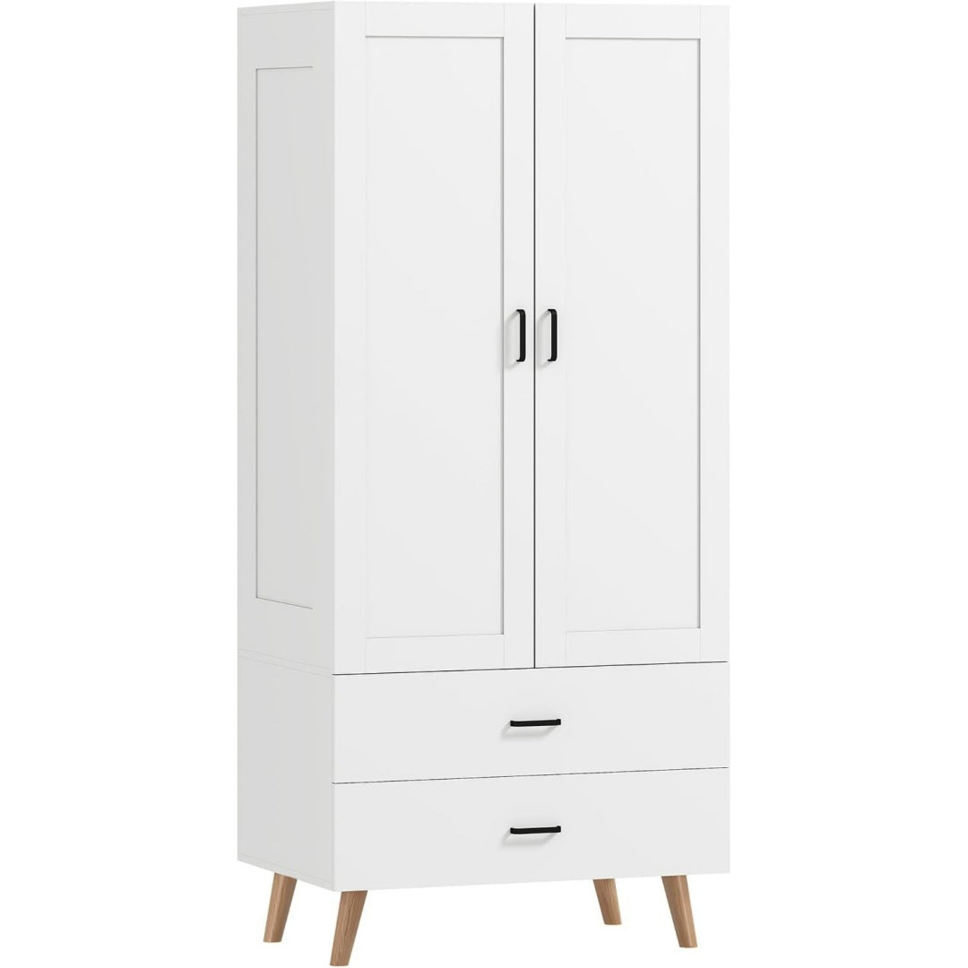 Moderne armoire en bois massif et acier