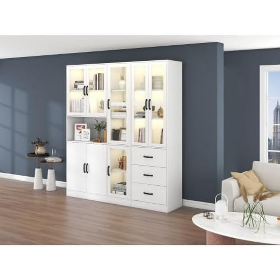 Bibliotheque gris 180 x 40 x 200 cm