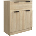 Buffet en bois marron 1 tiroir et 2 portes