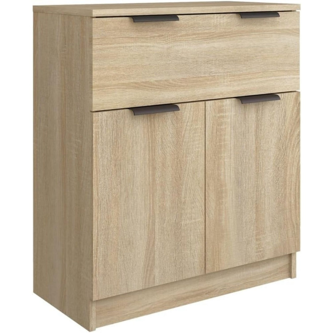 Buffet en bois marron 1 tiroir et 2 portes