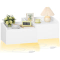 Table de chevet gris clair 30 x 40 x 22.5 cm