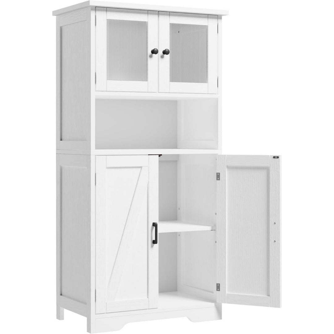 Nouveau meuble colonne en MDF et verre