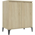 Marron sideboard en bois, 2 portes