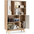 Bibliotheque marron avec 2 portes et 4 etageres et securite renforcee
