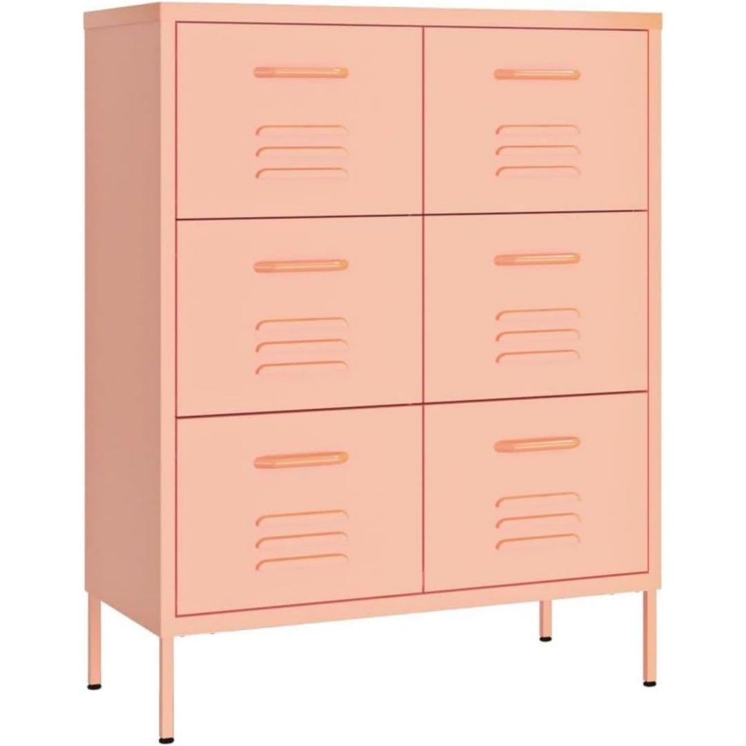 Commode finition metal marron ideal entree