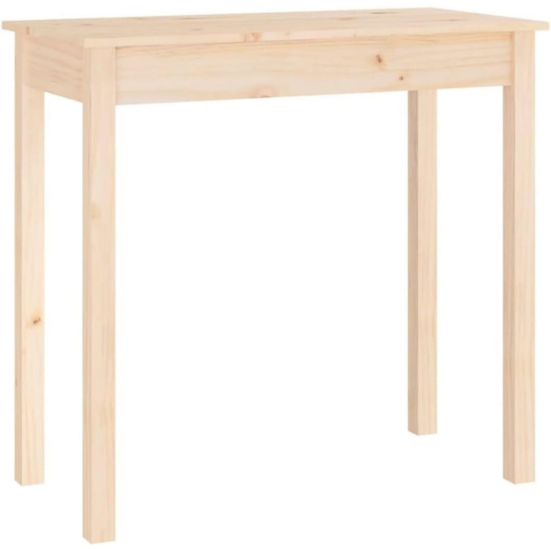 Console beige en bois massif de pin style rustique
