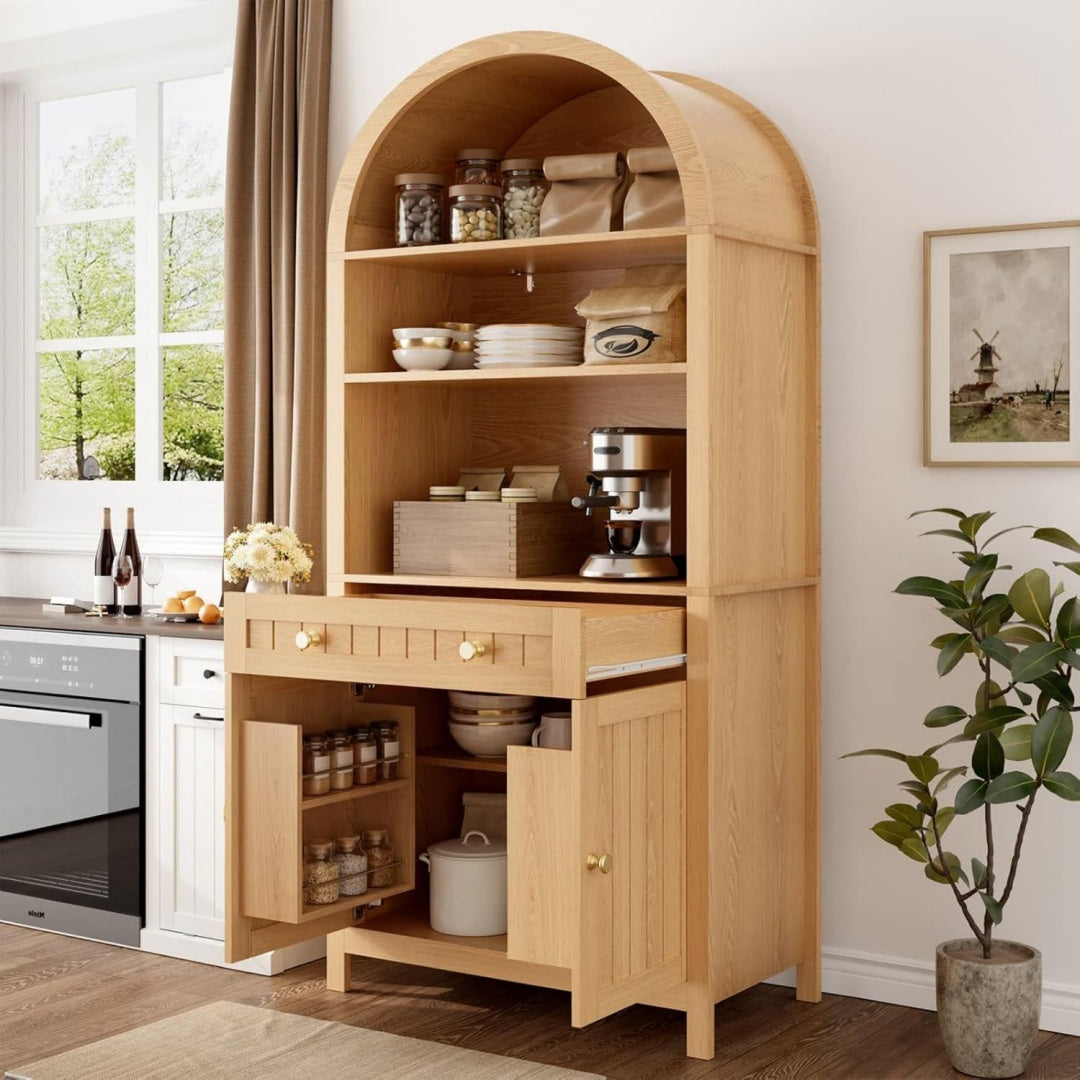 Marron buffet de rangement en bois