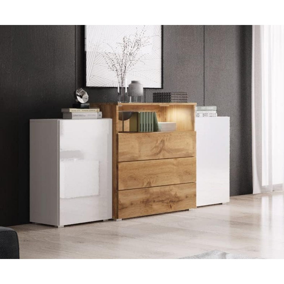 epure commode gris 33 x 150 x 68 cm