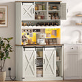 Buffet style rustique gris clair en verre