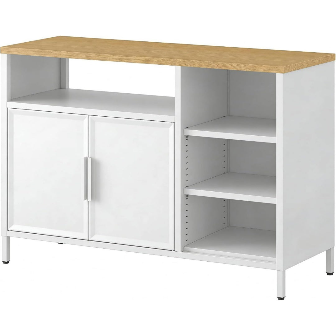 Meuble de rangement gris clair style classique