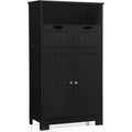 Noir meuble sur pied esprit rustique avec 2 tiroirs et 2 portes