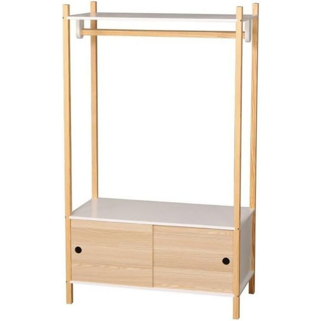 50.5 x 7.5 x 50.5 cm, tablette beige en bois