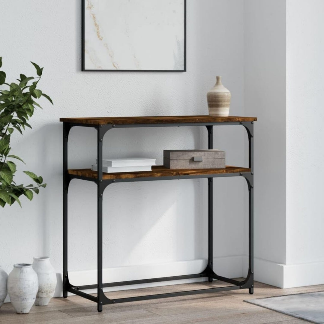 Console gris robuste 75 x 35.5 x 75 cm