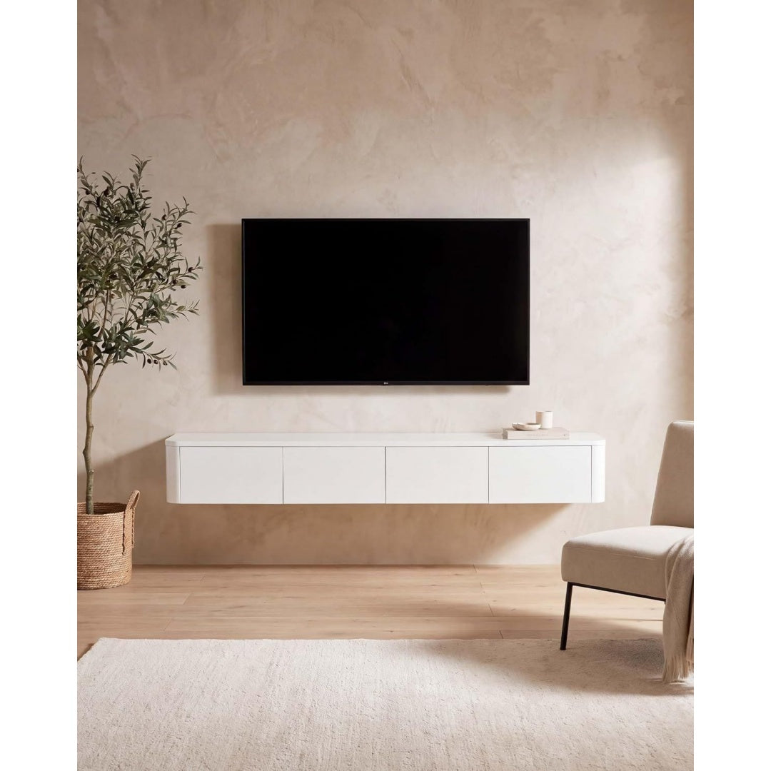 Meuble TV marron en MDF pour chambre