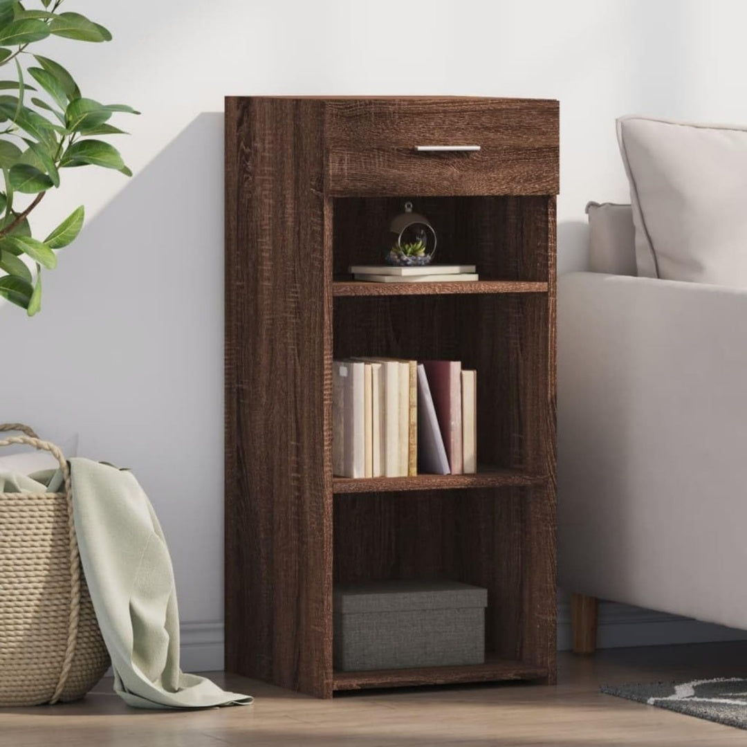 Buffet classique bois d'ingenierie gris 40 x 42.5 x 93 cm